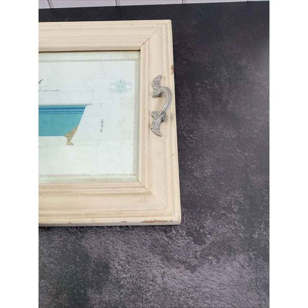 Bathroom Decoration Framed Roman Porcelain Design Bathtub.16” x 12.25” - Picture 7 of 16